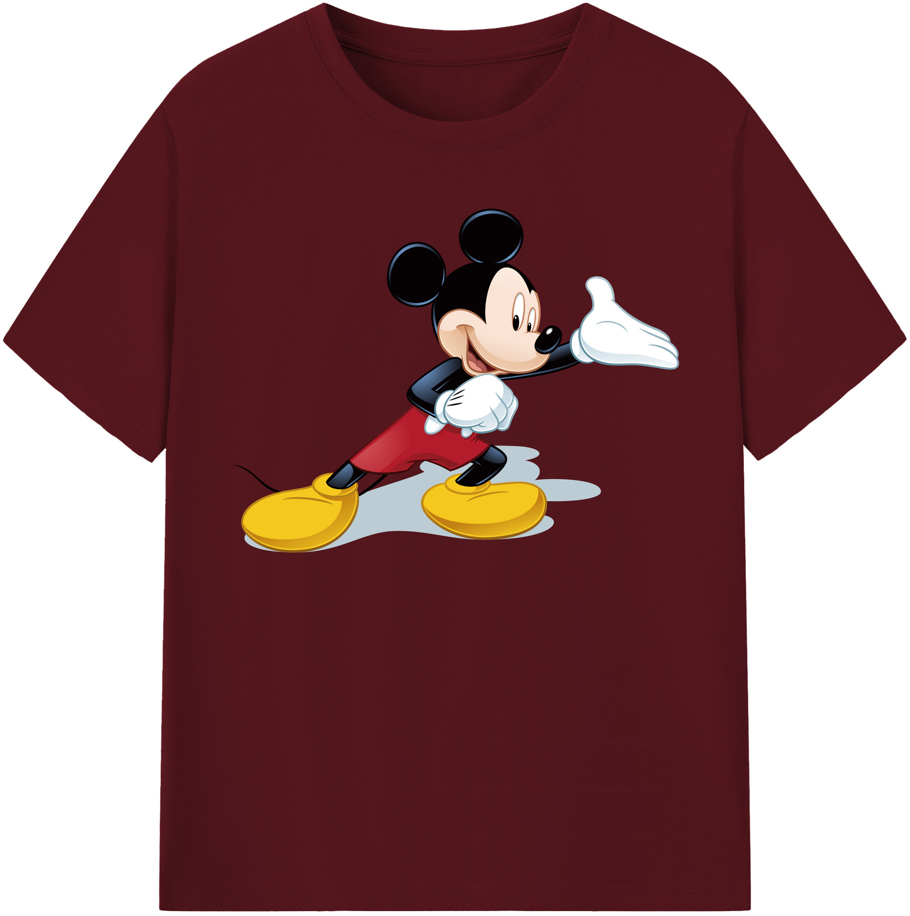 （画像用） ミッキーマウス Mickey Mouse 綿100％半袖Tシャツ（フロントプリント）